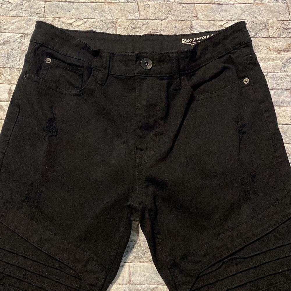 Sz 30X30 SouthPole black biker Skinny Jeans
